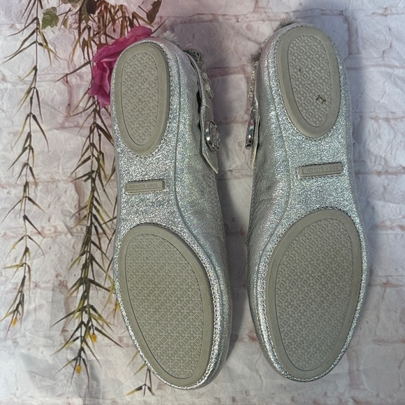 Tory Burch Adjustable Mary Jane Ballet Flats with Rhinestone Detail - Picture 7 of 13